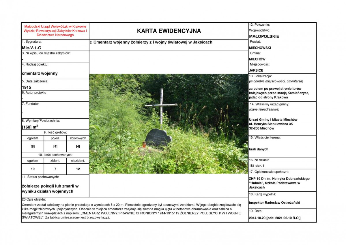 karta ewidencyjna, skan nr 1