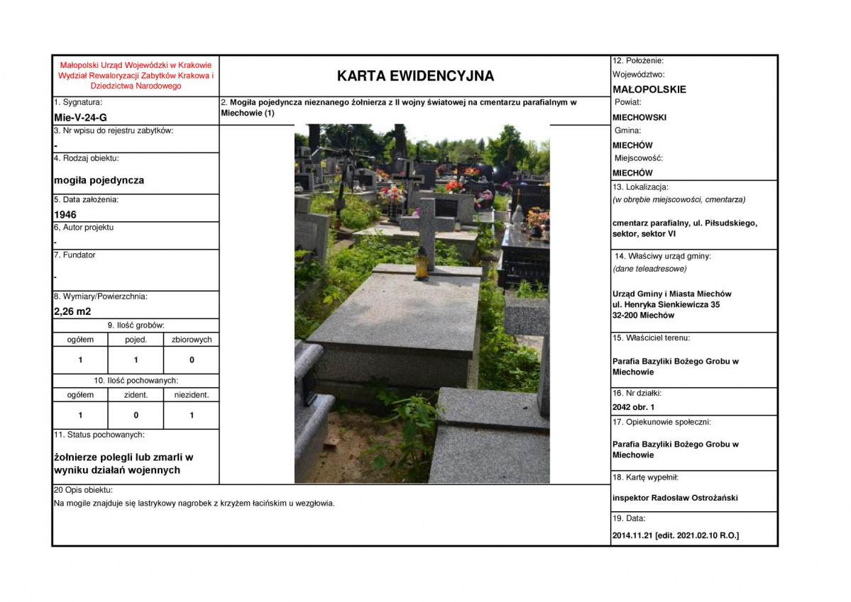 karta ewidencyjna, skan nr 1
