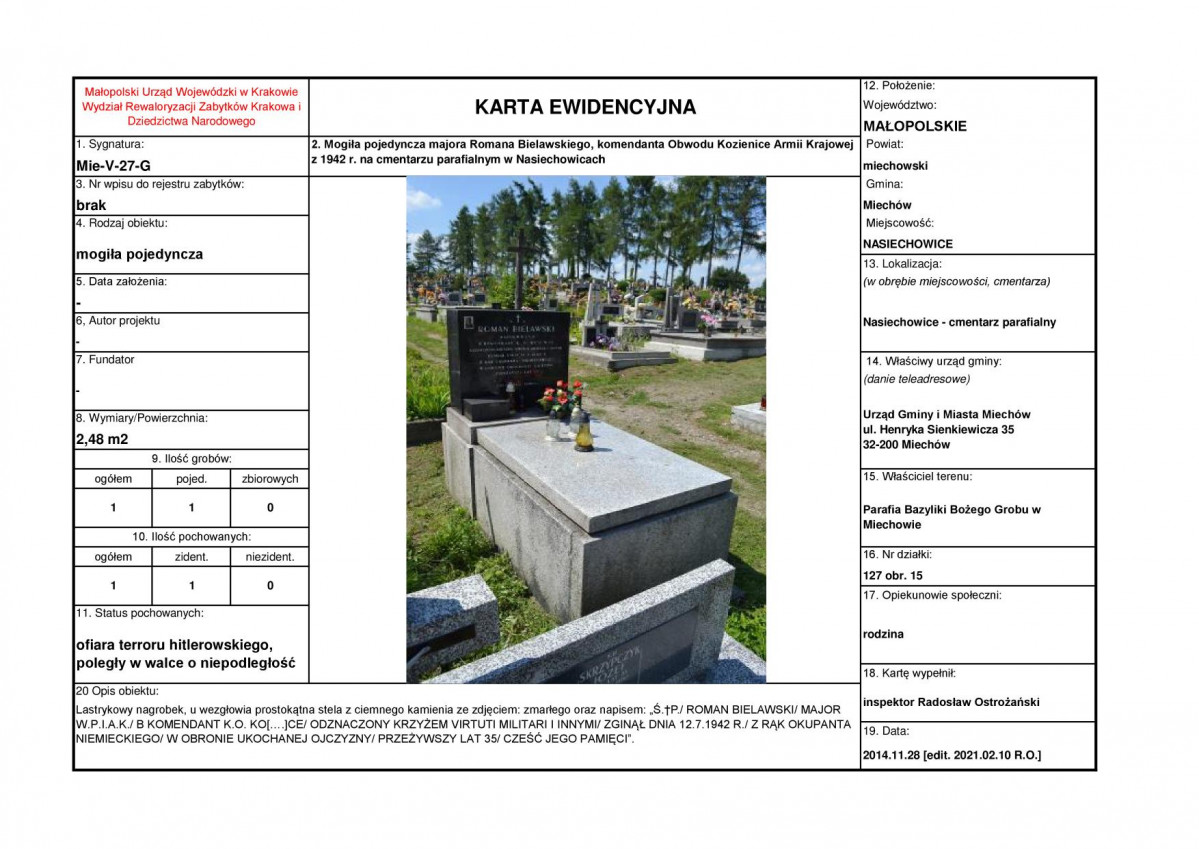 karta ewidencyjna, skan nr 1