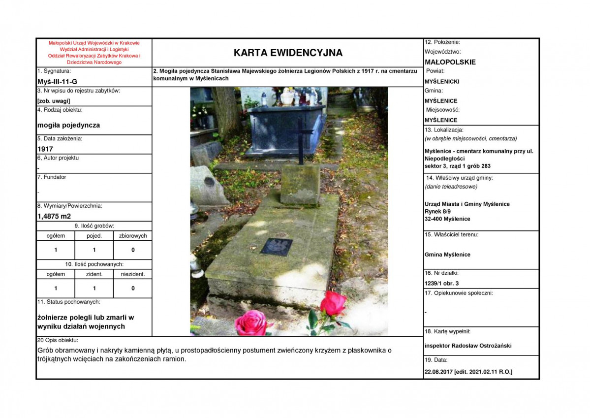 karta ewidencyjna, skan nr 1