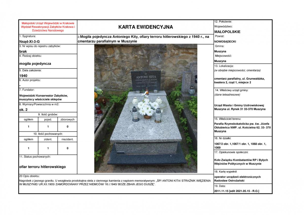 karta ewidencyjna, skan nr 1