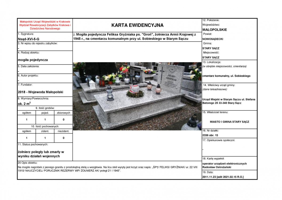 karta ewidencyjna, skan nr 1