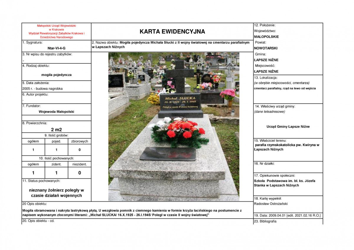 karta ewidencyjna, skan nr 1