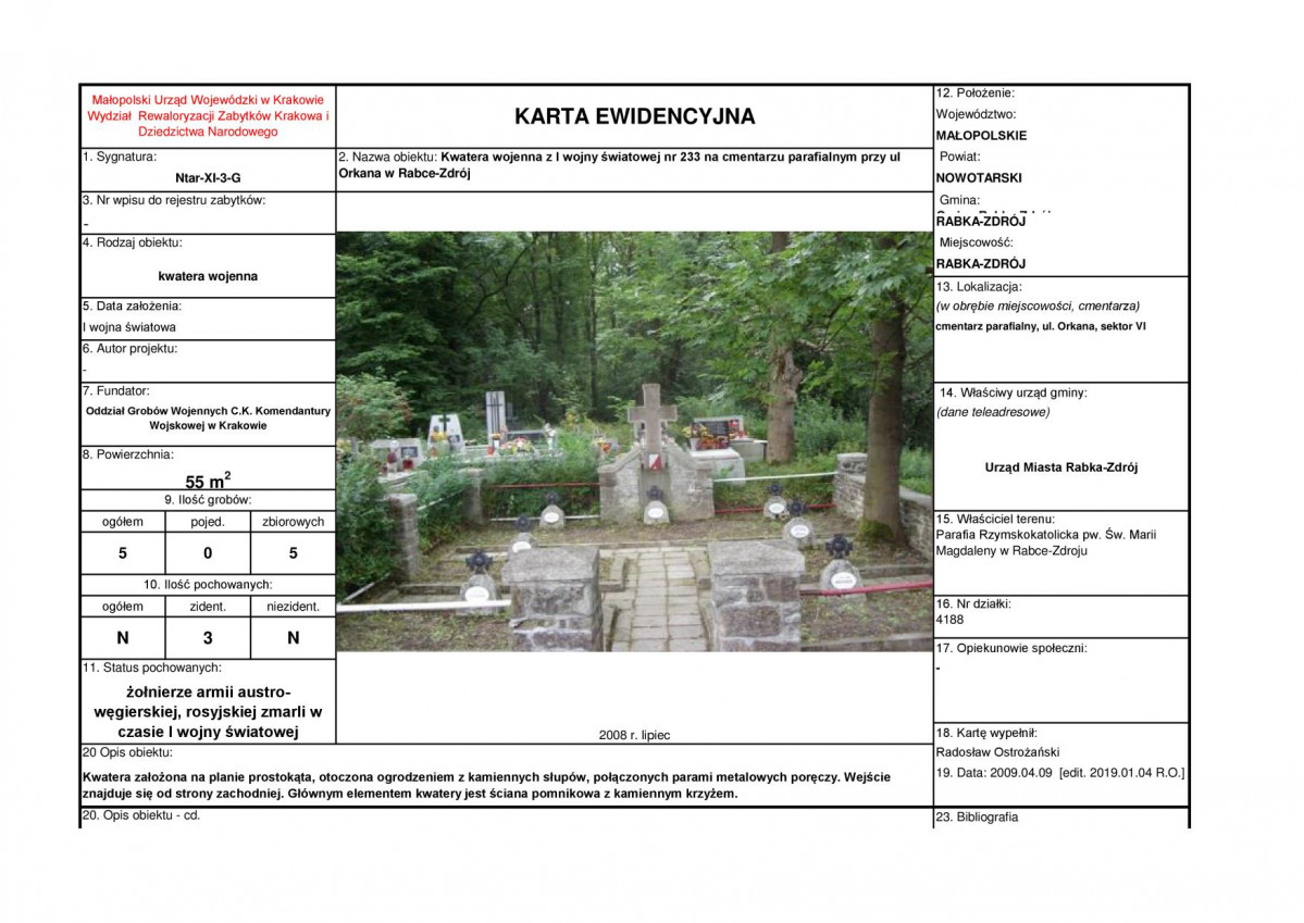 karta ewidencyjna, skan nr 1