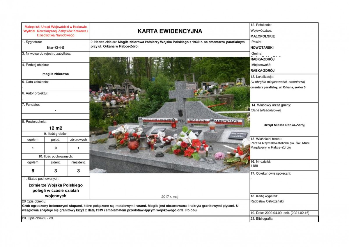 karta ewidencyjna, skan nr 1