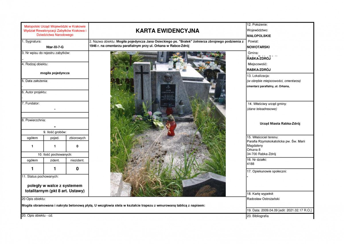 karta ewidencyjna, skan nr 1