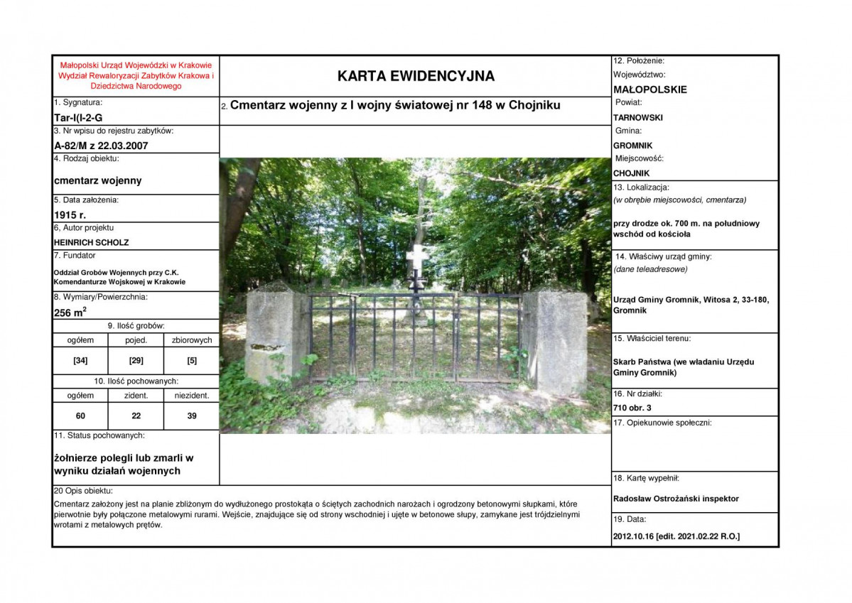 karta ewidencyjna, skan nr 1