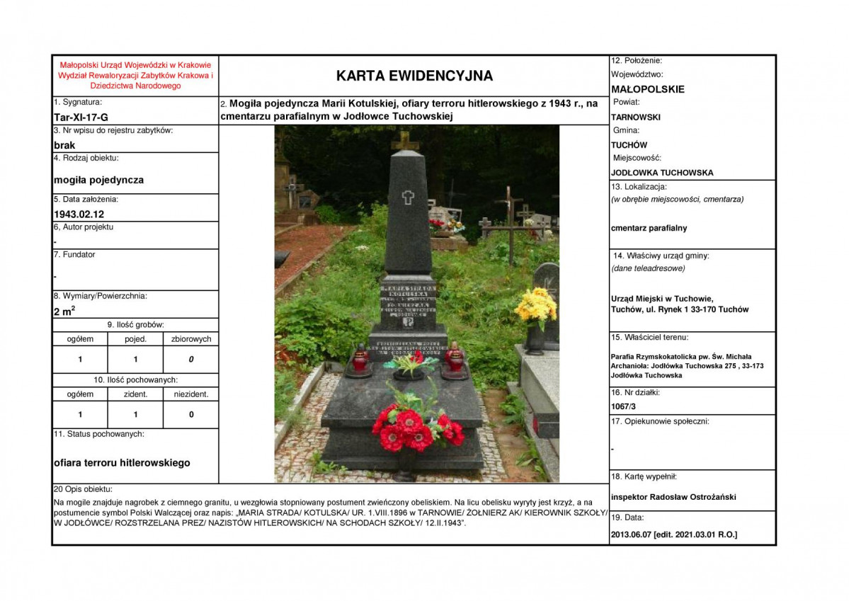 karta ewidencyjna, skan nr 1