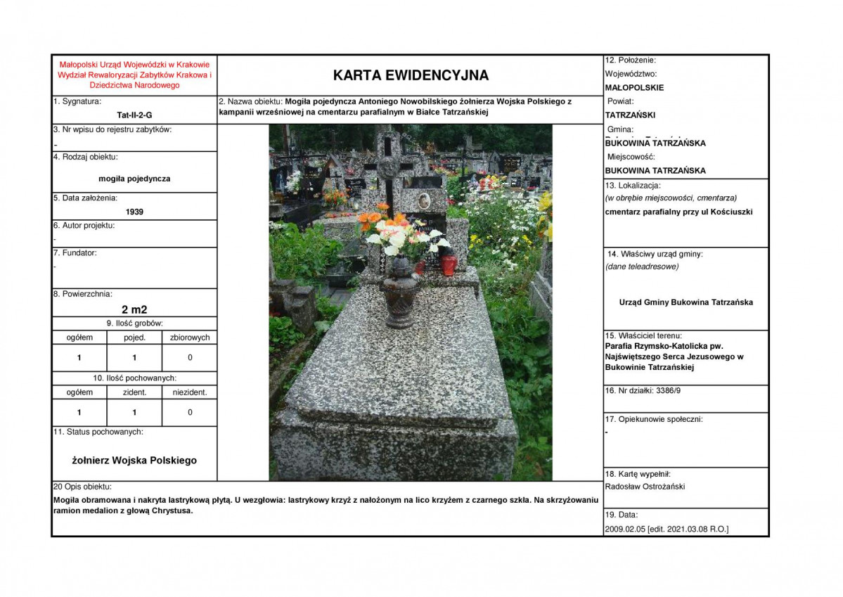 karta ewidencyjna, skan nr 1
