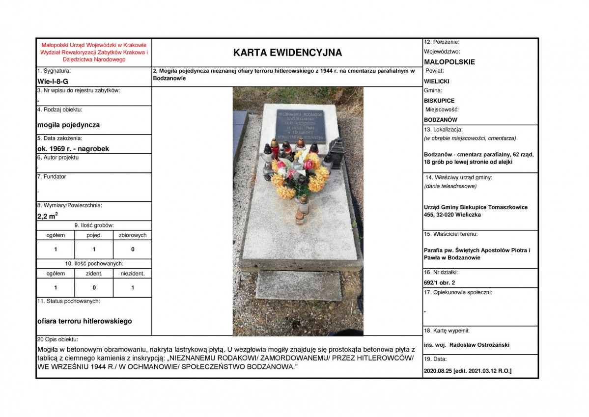 karta ewidencyjna, skan nr 1