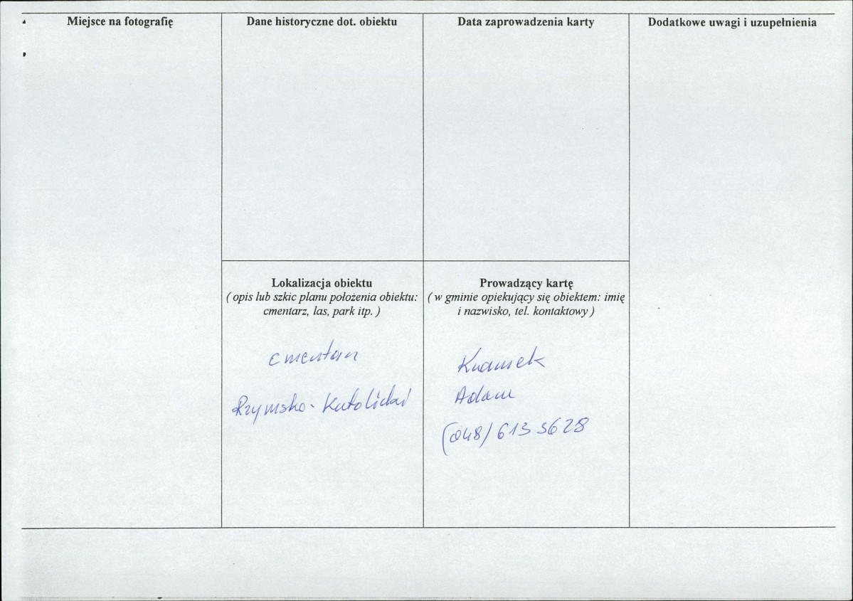 karta ewidencyjna, skan nr 2