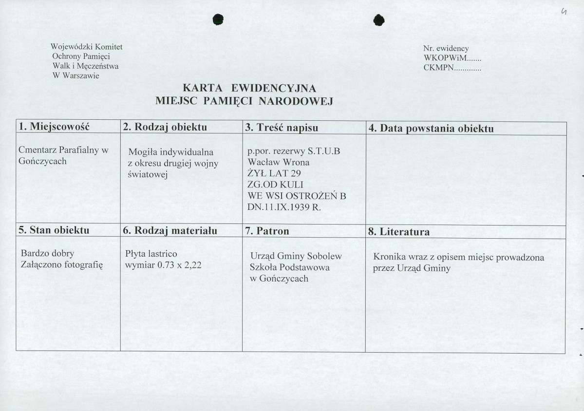 karta ewidencyjna, skan nr 1