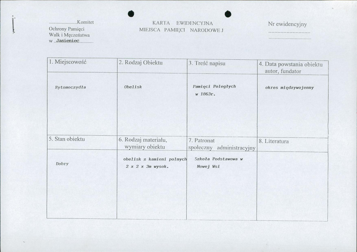 karta ewidencyjna, skan nr 1
