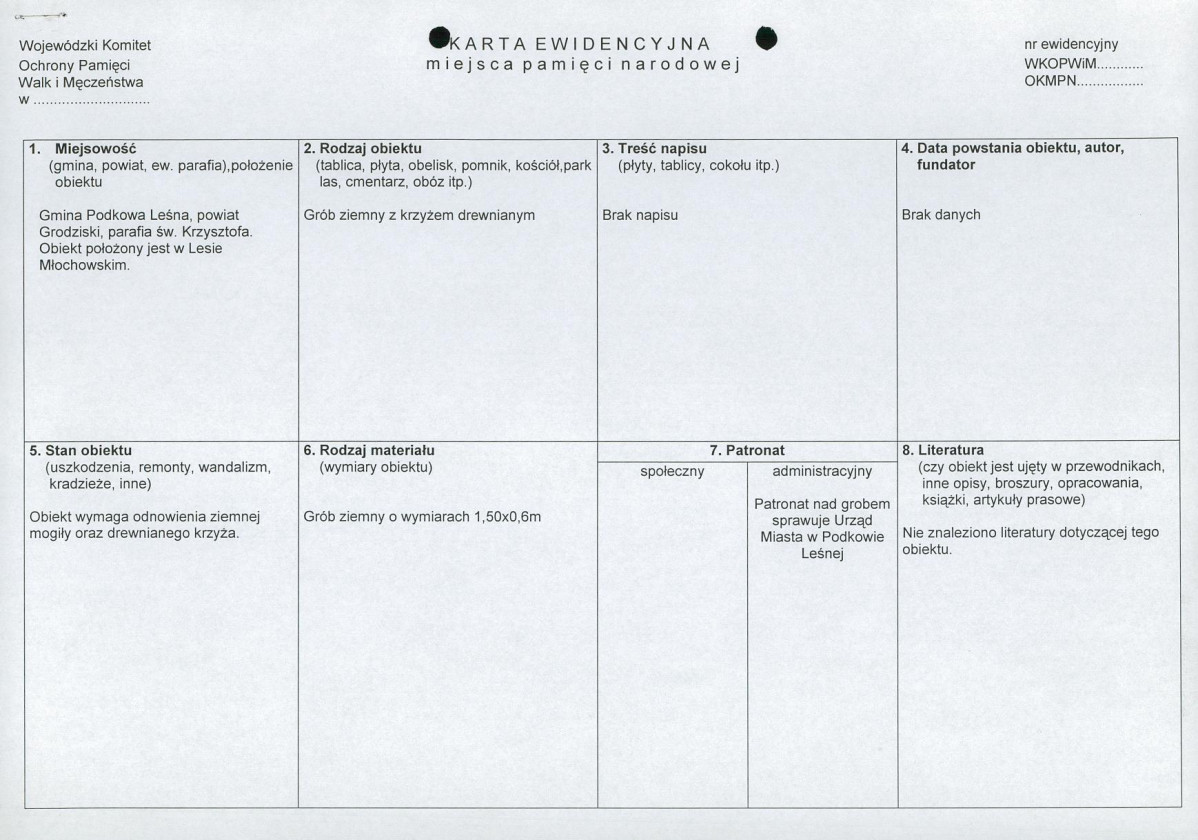 karta ewidencyjna, skan nr 1