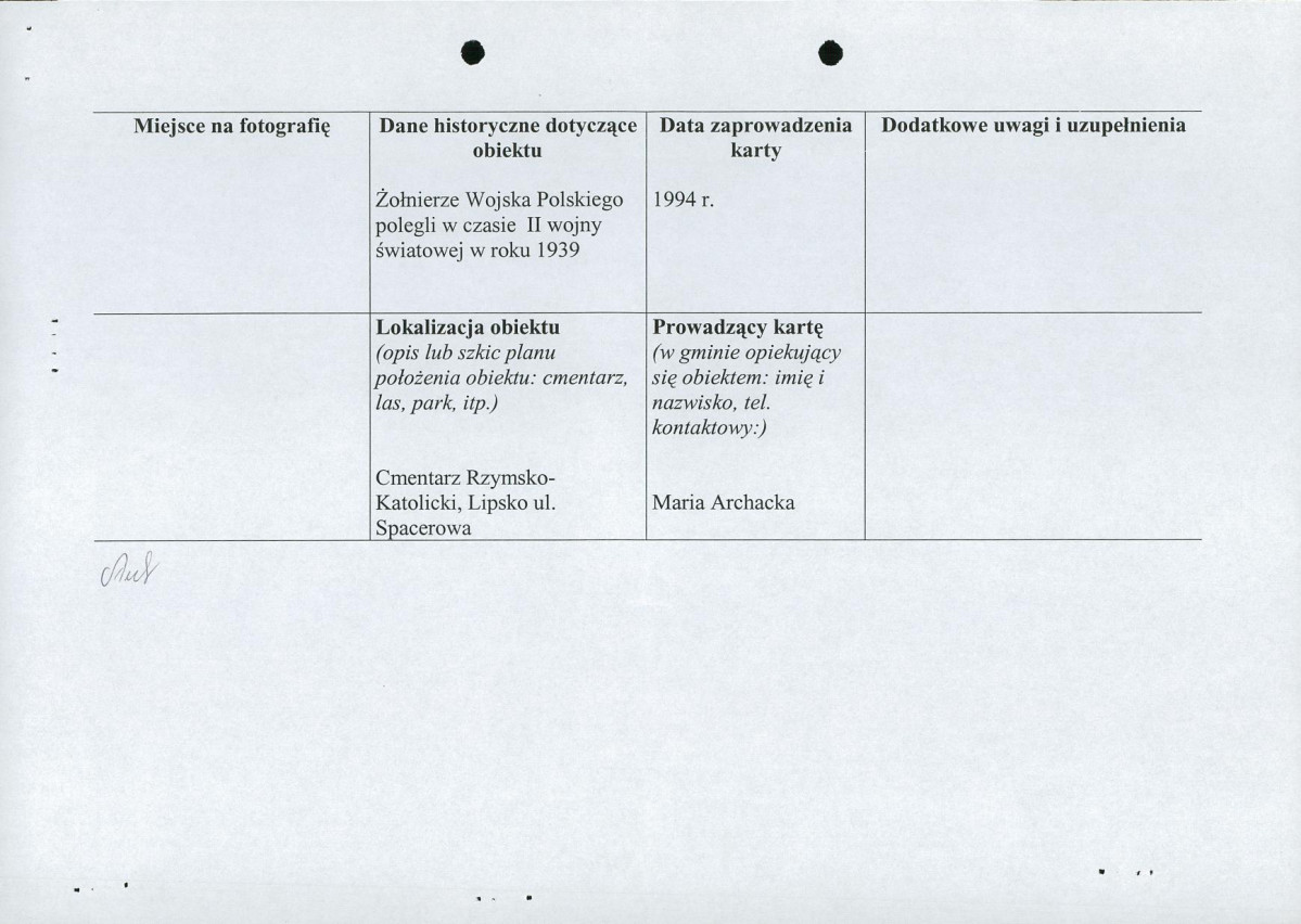 karta ewidencyjna, skan nr 2