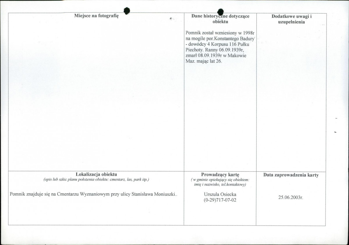 karta ewidencyjna, skan nr 2