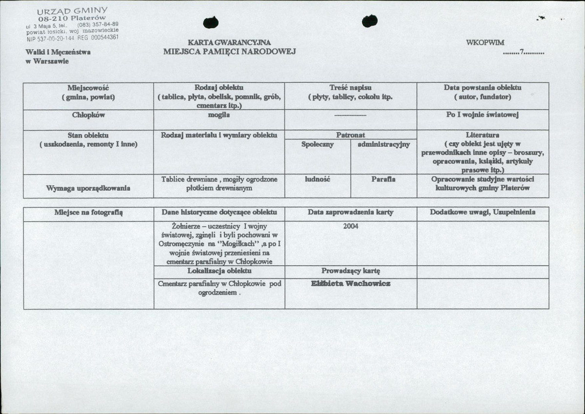 karta ewidencyjna, skan nr 1