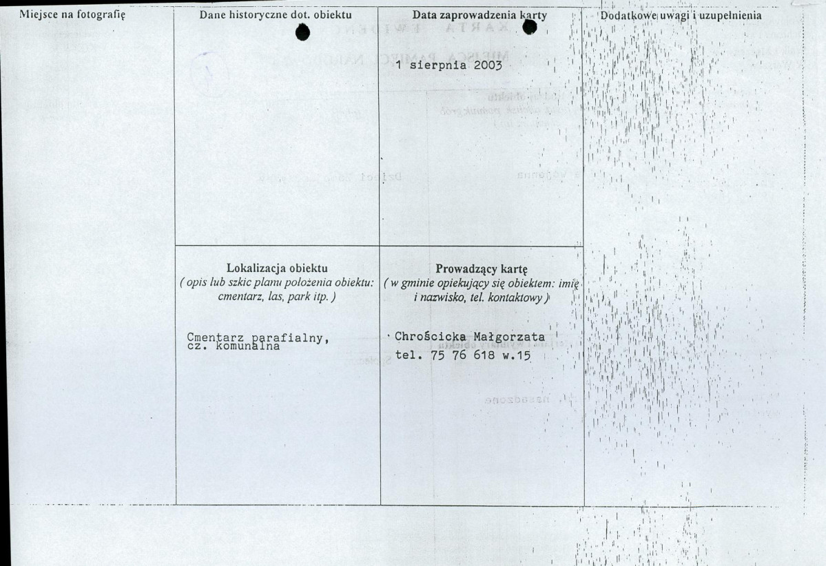 karta ewidencyjna, skan nr 2