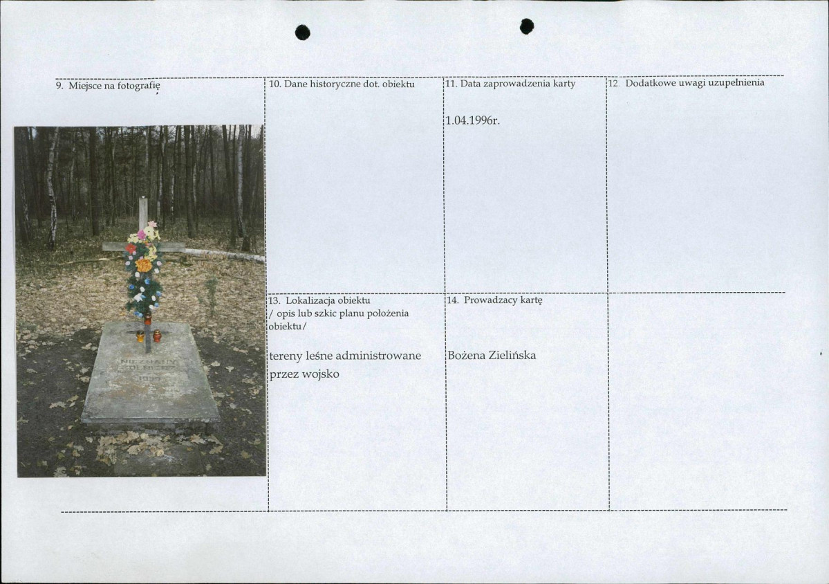 karta ewidencyjna, skan nr 2