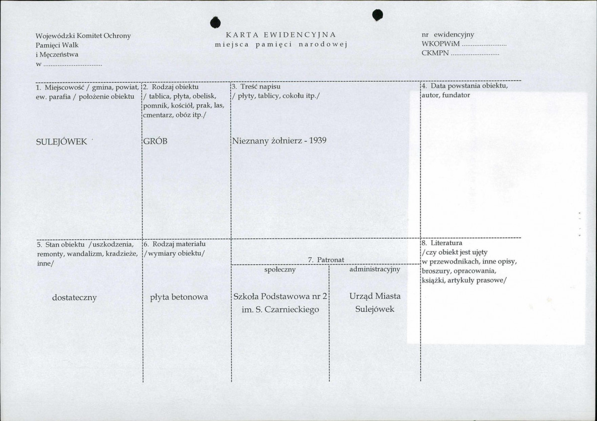karta ewidencyjna, skan nr 4