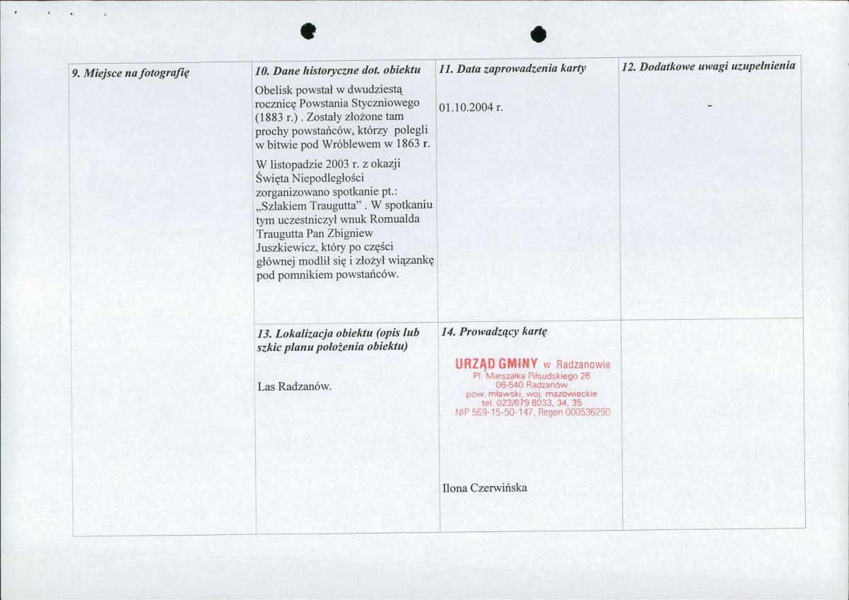 karta ewidencyjna, skan nr 2