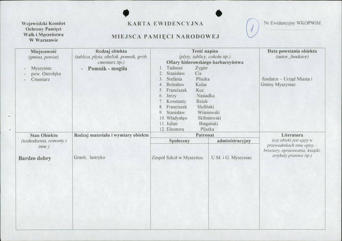 karta ewidencyjna, skan nr 1
