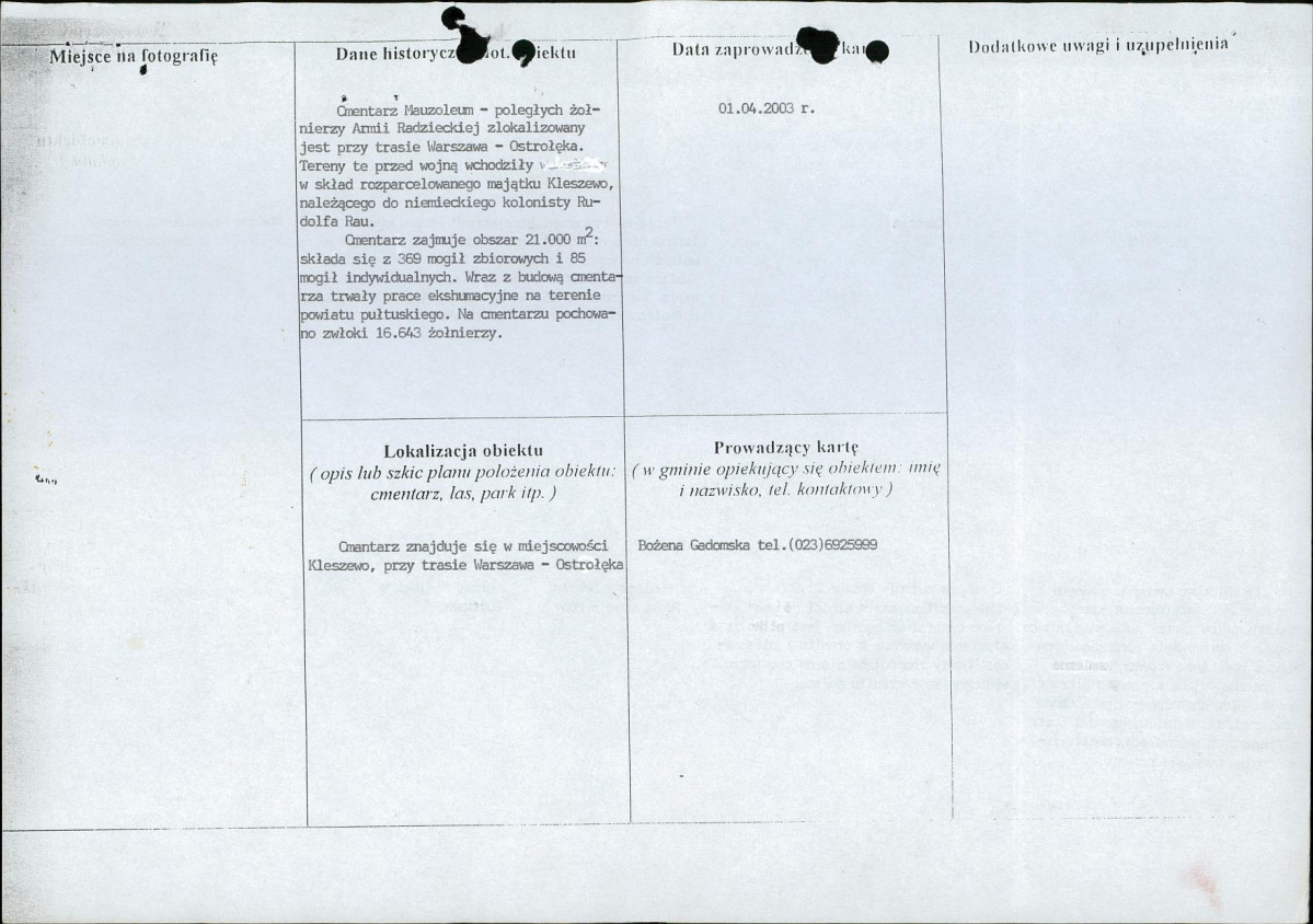 karta ewidencyjna, skan nr 2