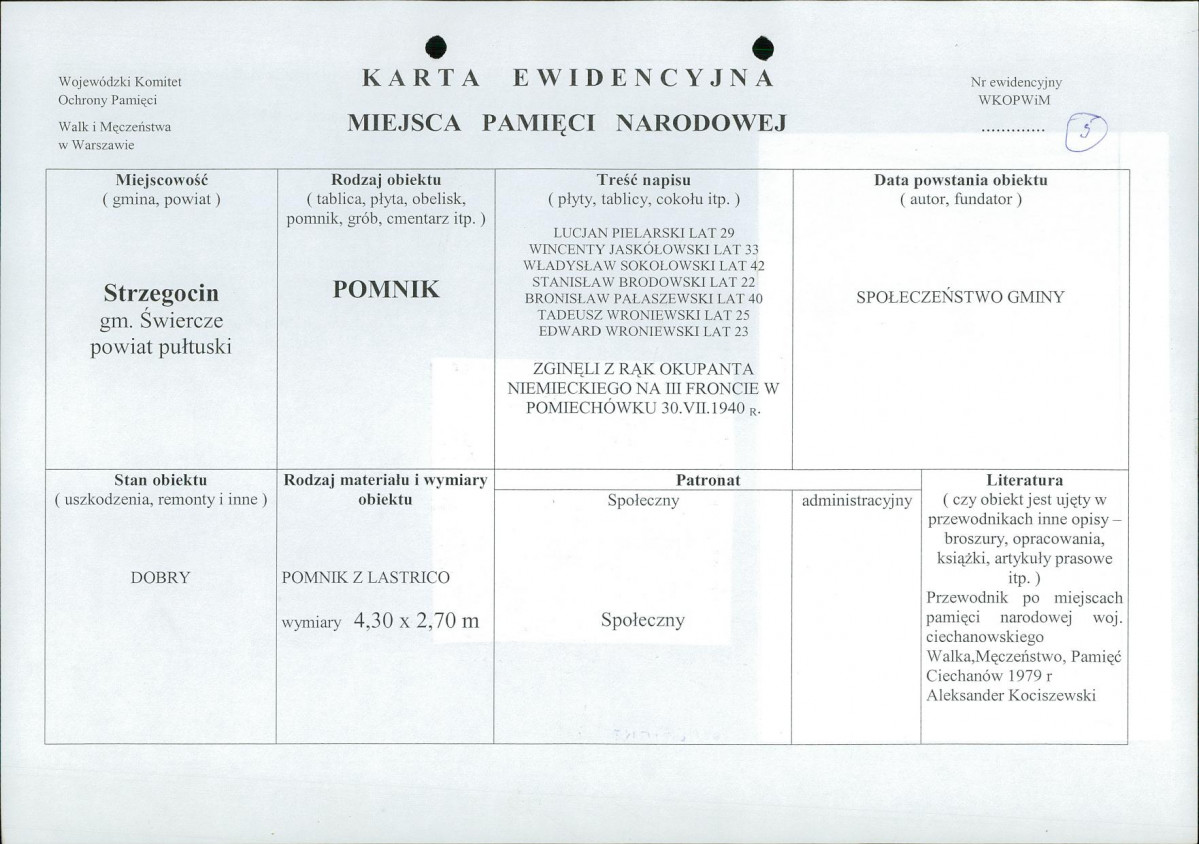 karta ewidencyjna, skan nr 1