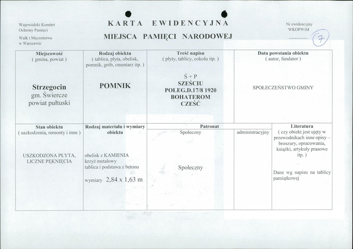 karta ewidencyjna, skan nr 1