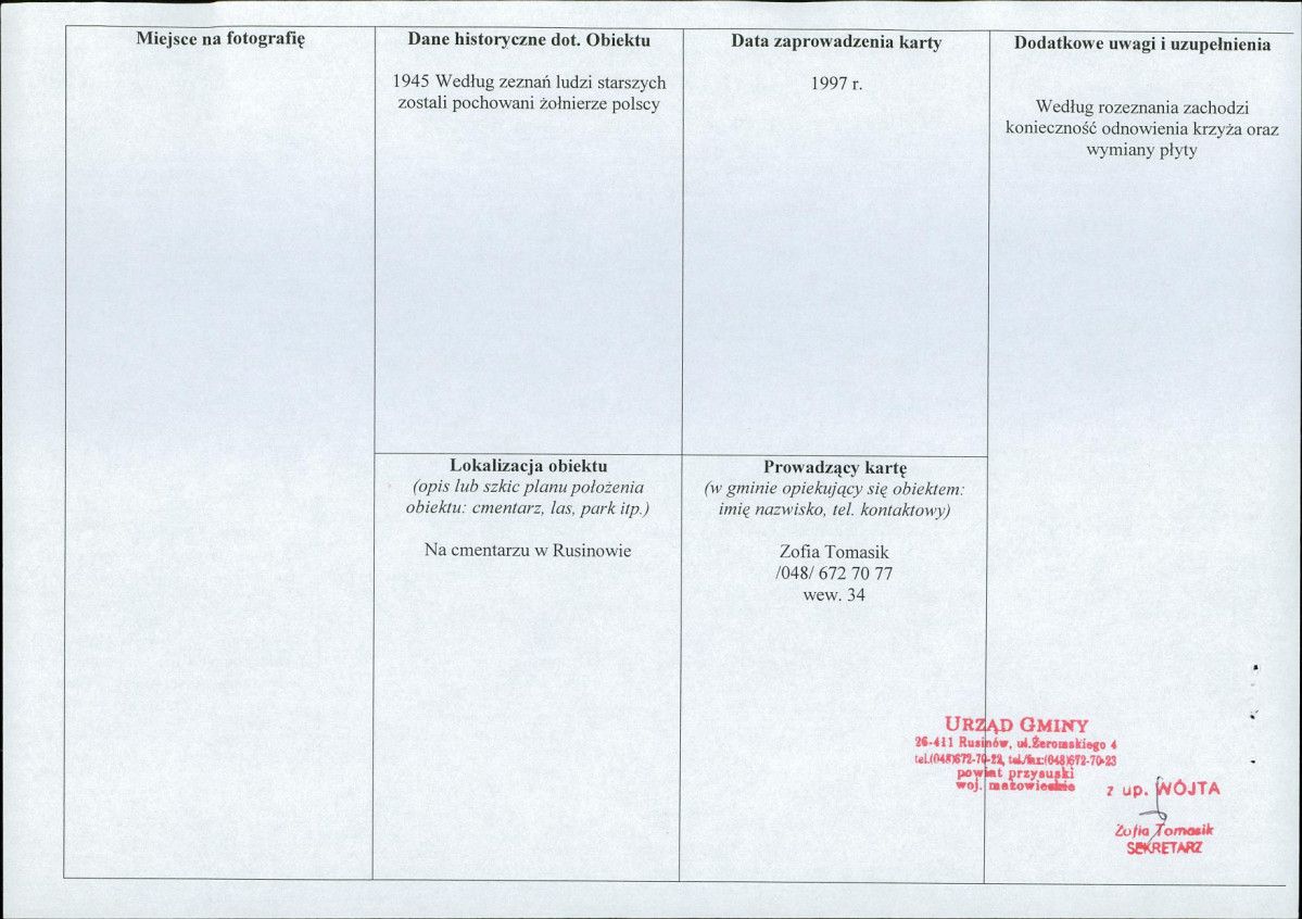 karta ewidencyjna, skan nr 2
