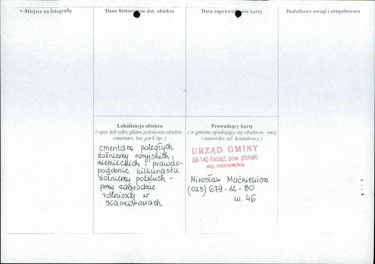karta ewidencyjna, skan nr 2