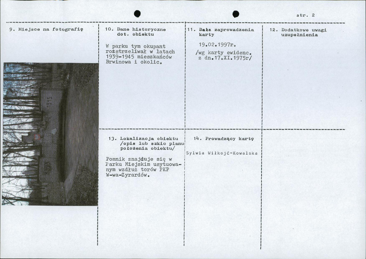 karta ewidencyjna, skan nr 2