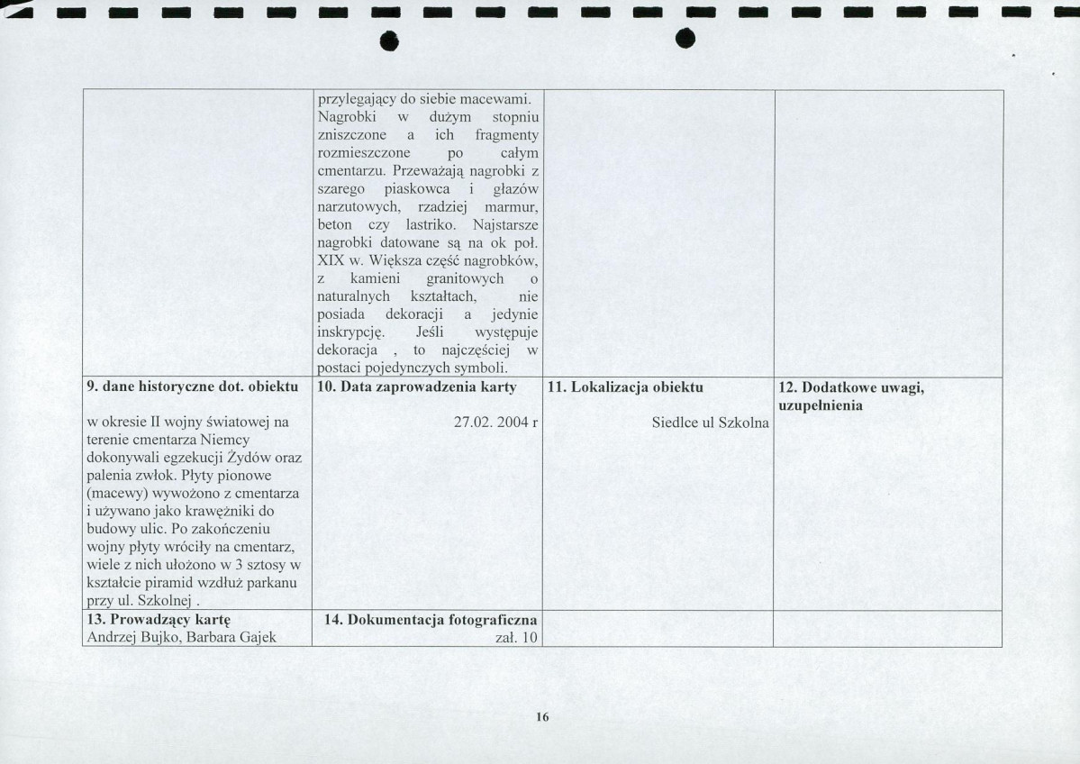 karta ewidencyjna, skan nr 2