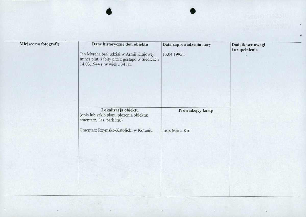 karta ewidencyjna, skan nr 2