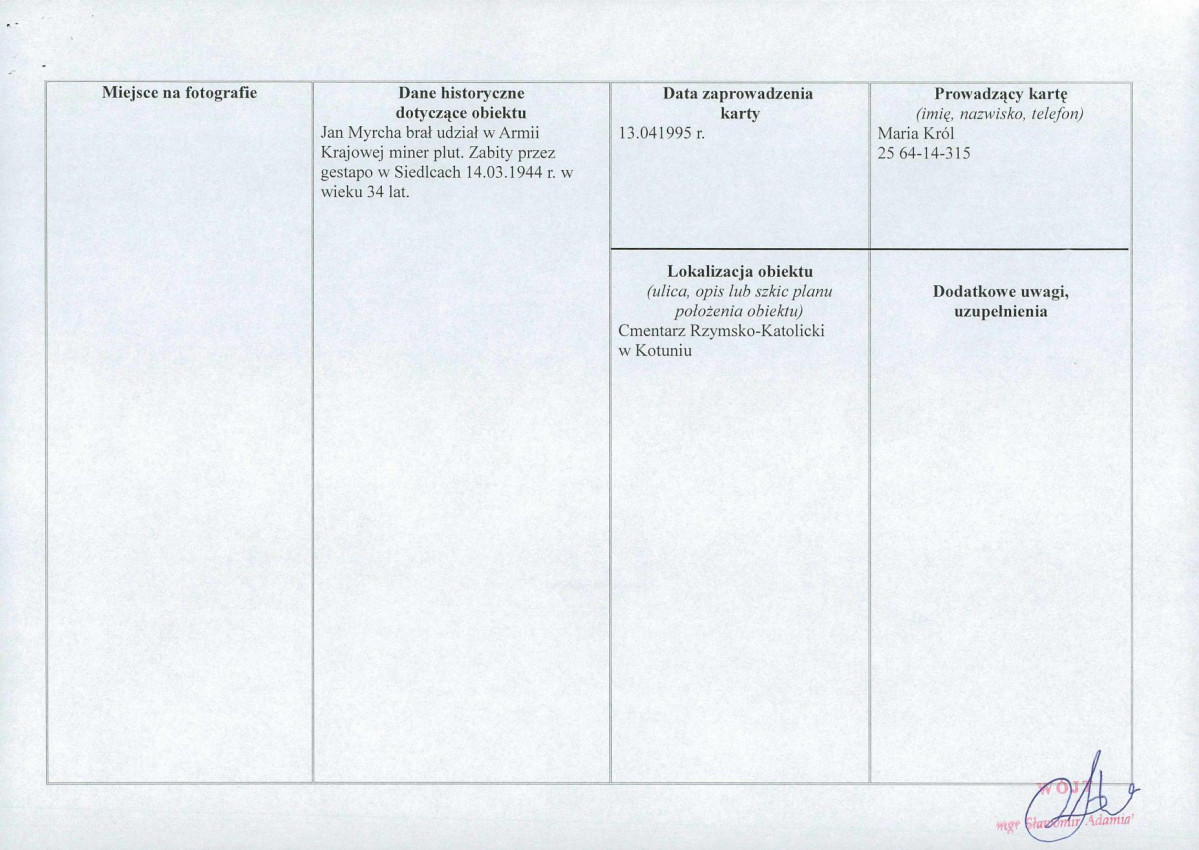 karta ewidencyjna, skan nr 5
