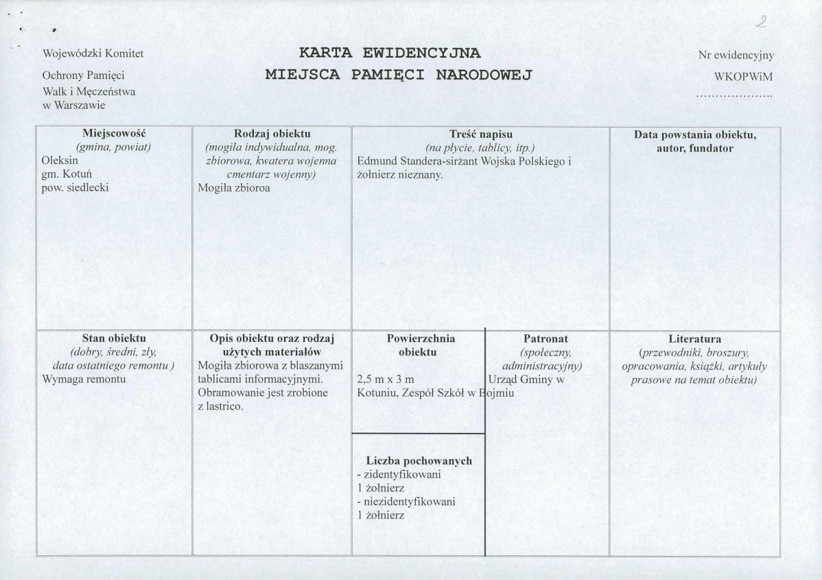 karta ewidencyjna, skan nr 4