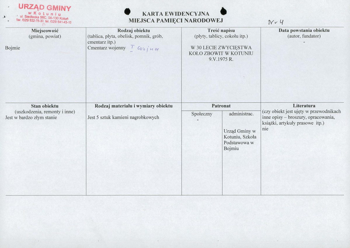 karta ewidencyjna, skan nr 1