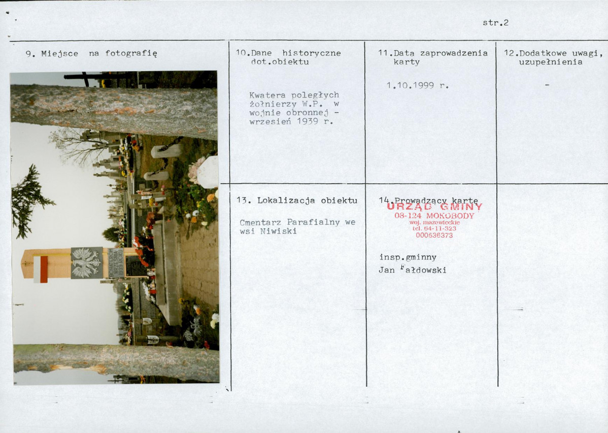 karta ewidencyjna, skan nr 2