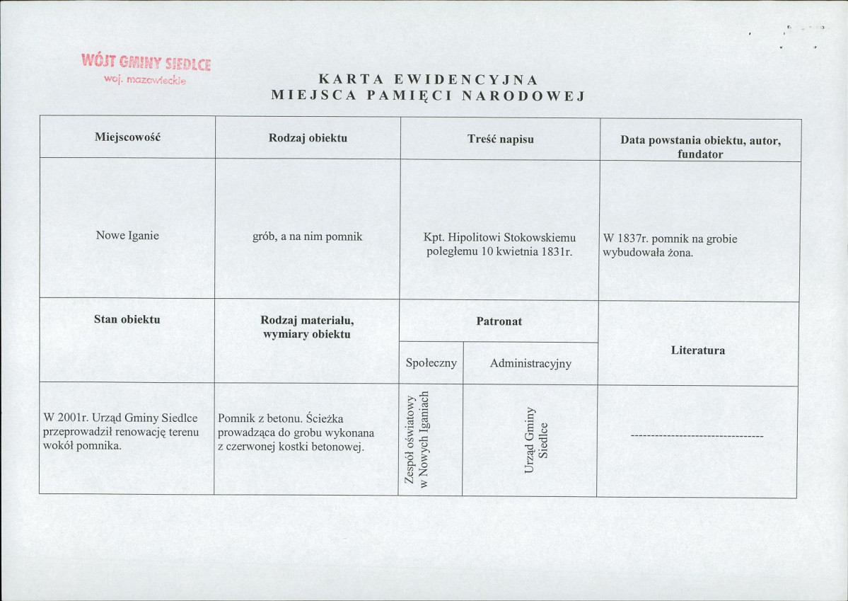 karta ewidencyjna, skan nr 1