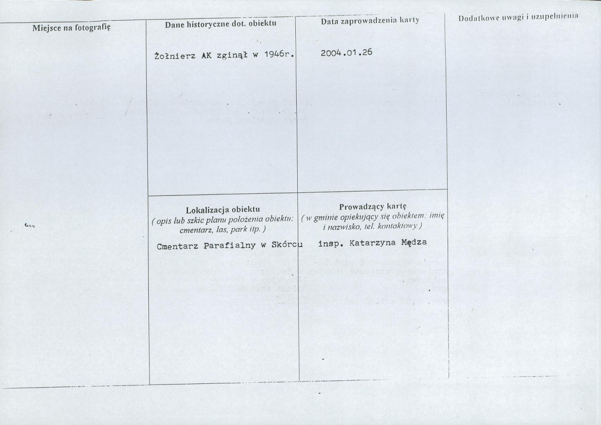 karta ewidencyjna, skan nr 2