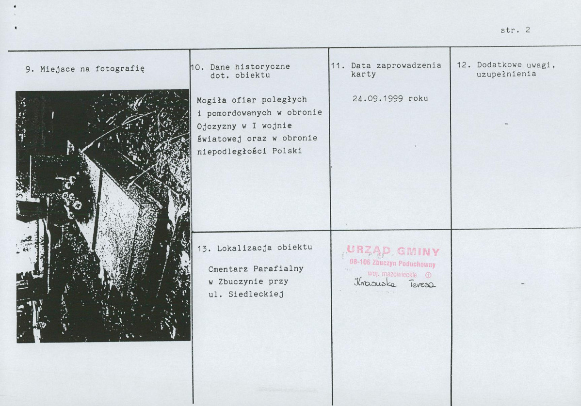 karta ewidencyjna, skan nr 2