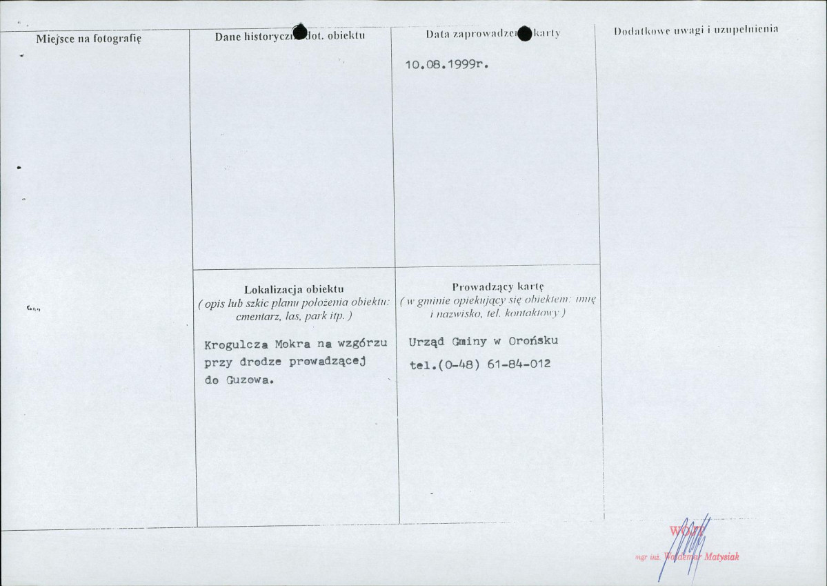 karta ewidencyjna, skan nr 2