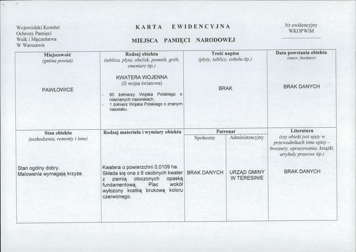 karta ewidencyjna, skan nr 1