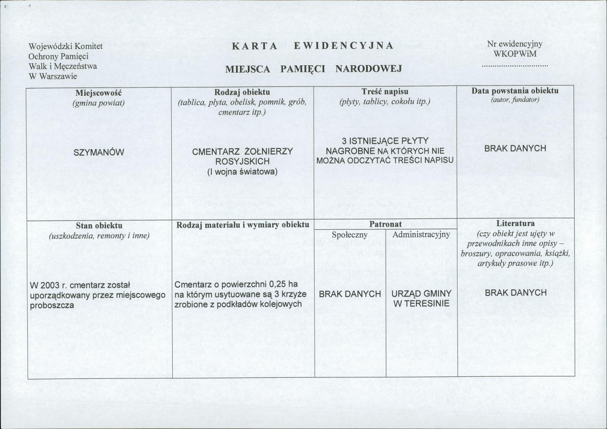karta ewidencyjna, skan nr 1