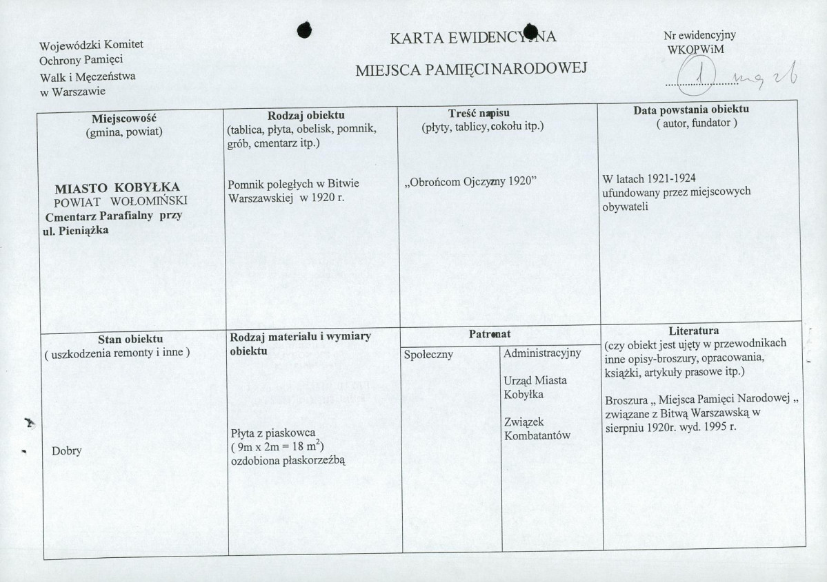 karta ewidencyjna, skan nr 1