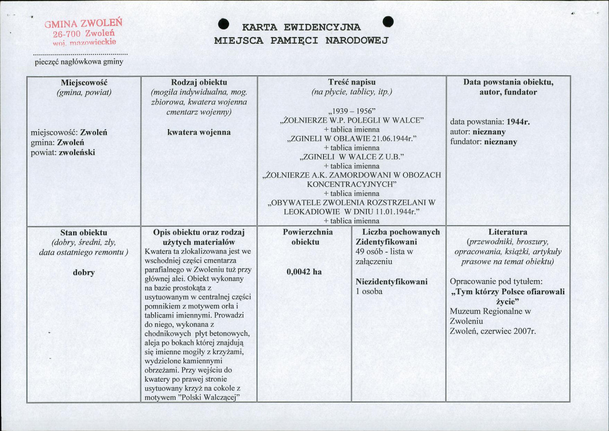 karta ewidencyjna, skan nr 1