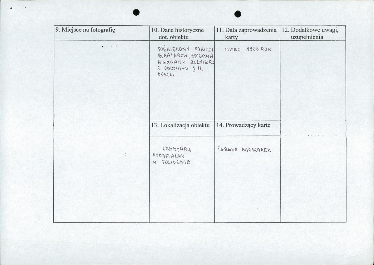 karta ewidencyjna, skan nr 2