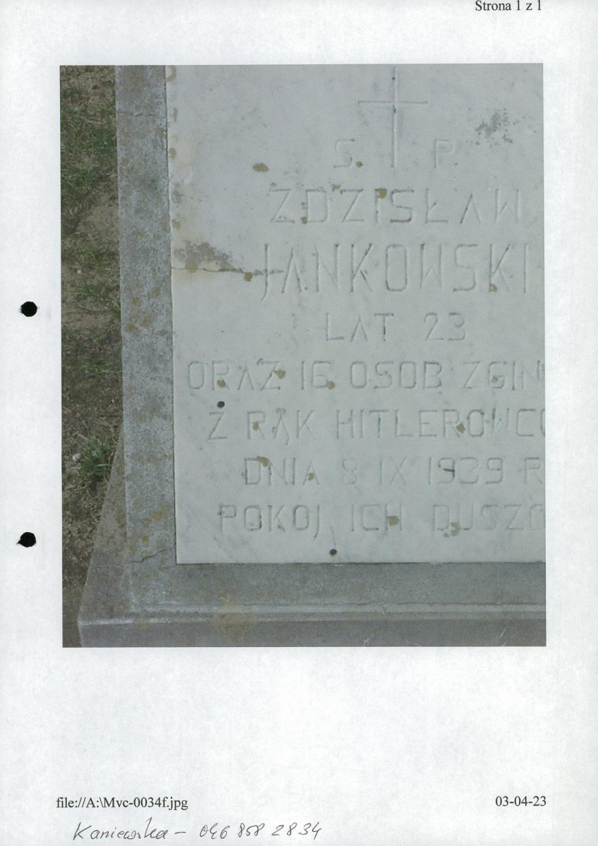karta ewidencyjna, skan nr 19
