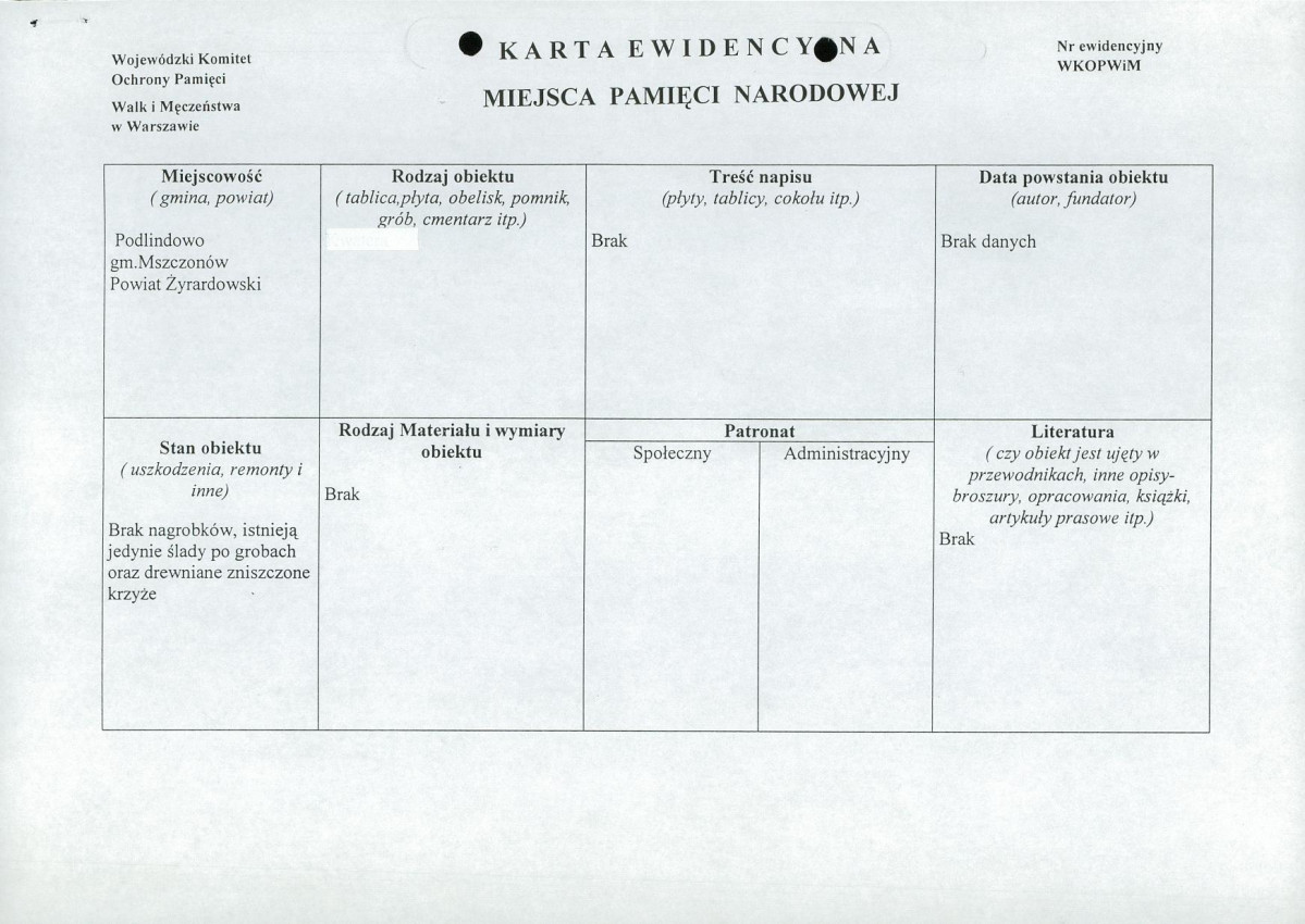 karta ewidencyjna, skan nr 1