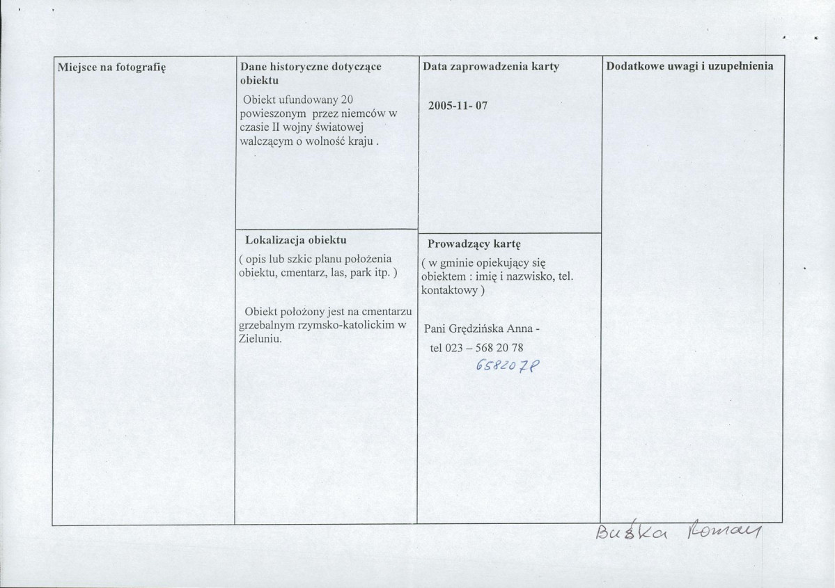 karta ewidencyjna, skan nr 2